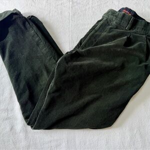 Paul & Shark Dark Green Corduroy Pants